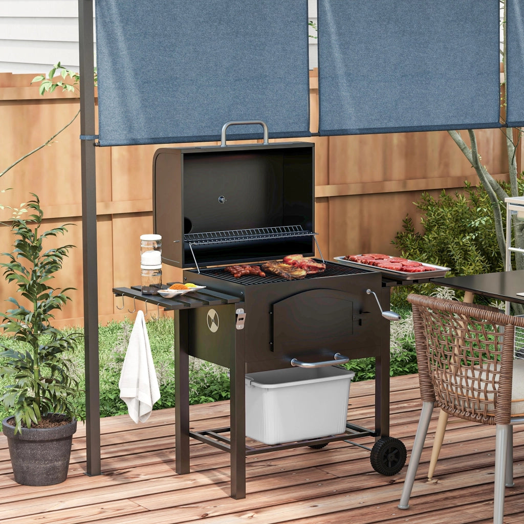 Barbecue Griglia Fumaiolo ¨C zephmum ¨C 124x66x112 cm Nero