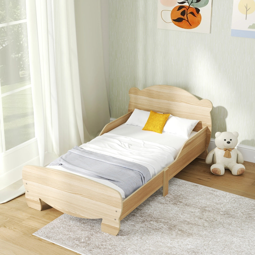 Letto a soppalco per bambini con barriere ¨C zephmum ¨C 70x140 cm legno naturale