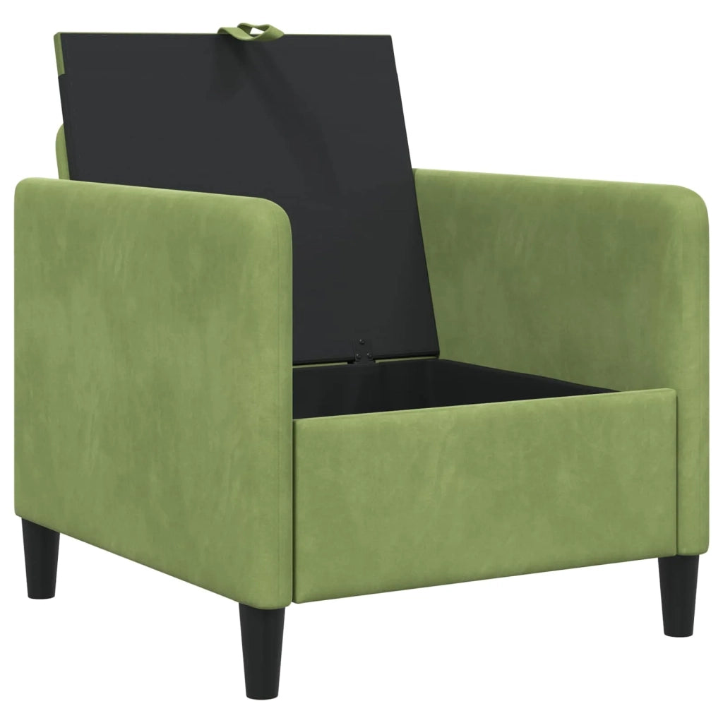 Divano con Storage Verde chiaro 72 x 78 x 87 cm Poliestere 42036880