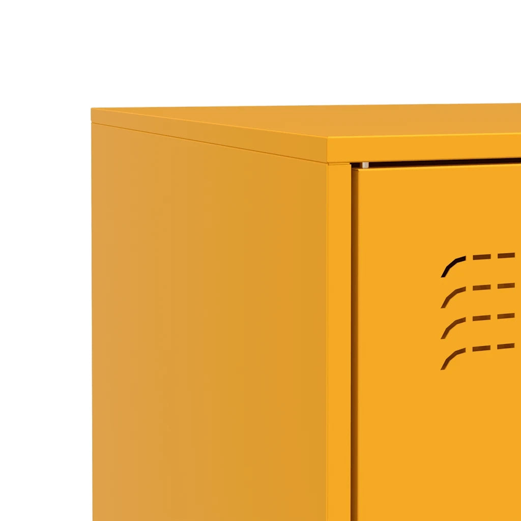 Credenza Giallo Senape 67x39x73 cm in Acciaio 841676