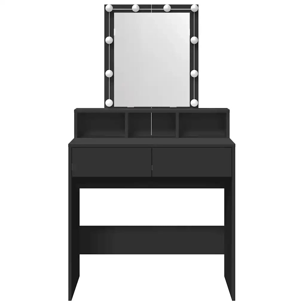 Toeletta con LED Nera 80x41x144,5 cm