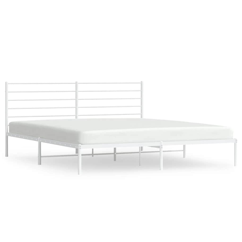 Giroletto con Testiera Metallo Bianco 180x200 cmcod mxl 127658