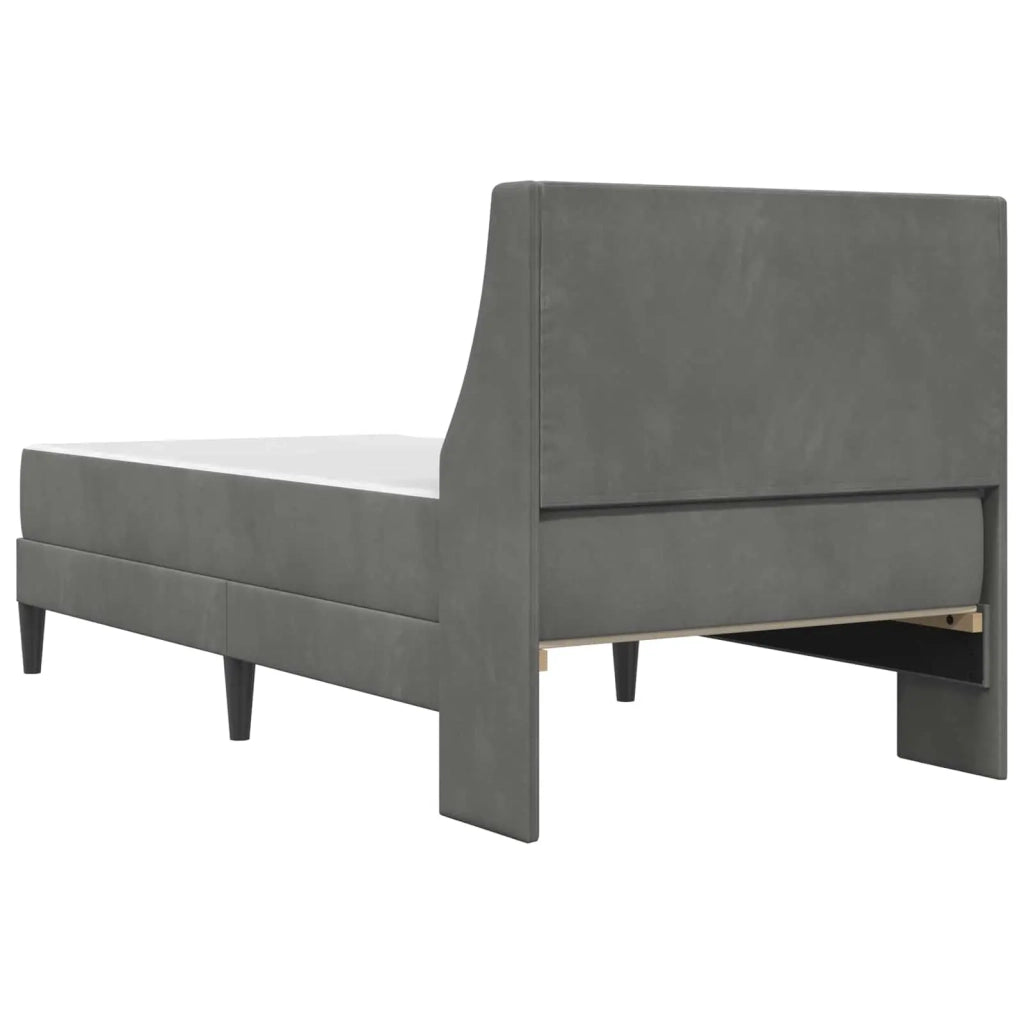 Struttura letto con materasso Grigio scuro 90 x 200 cm Velluto 3415343