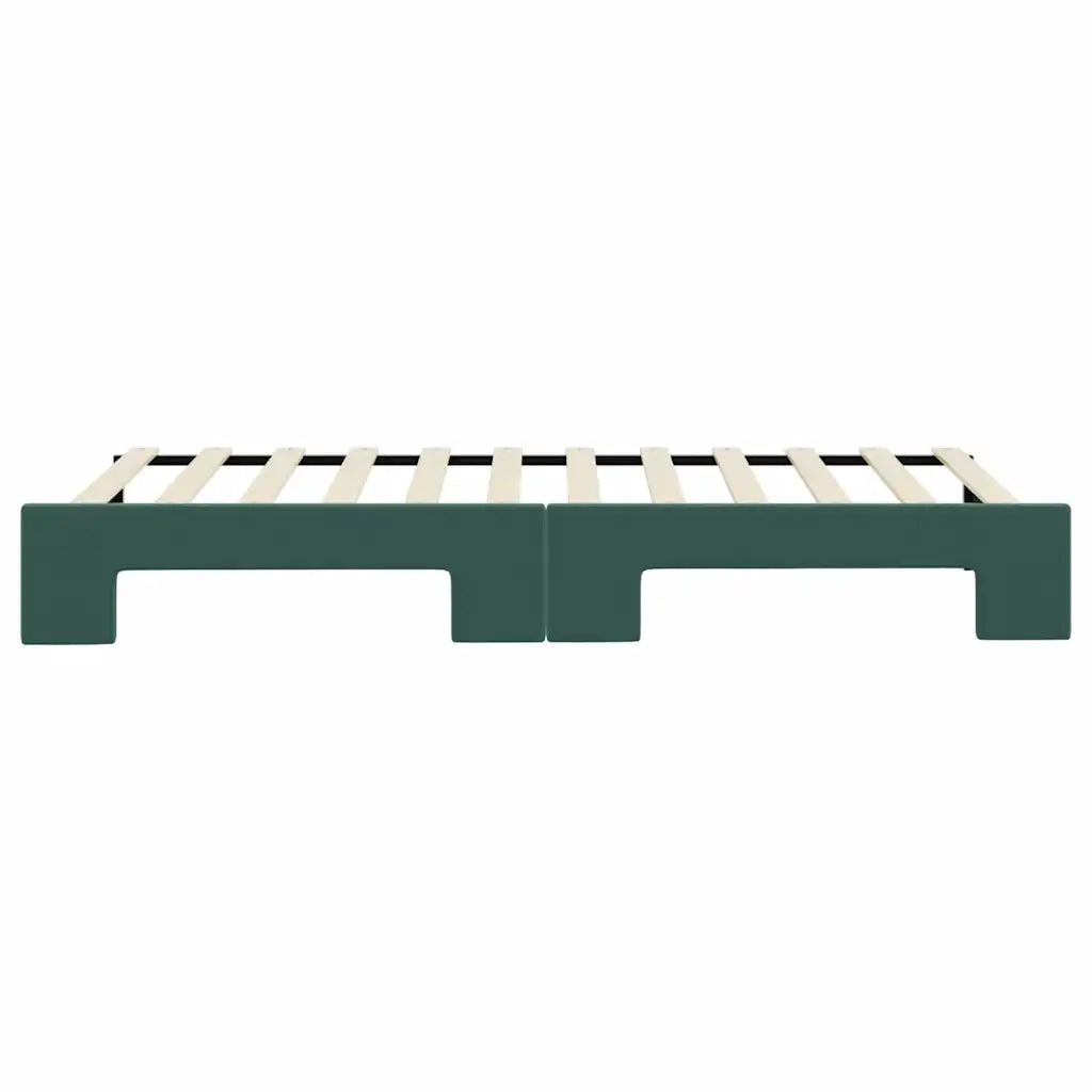 Divano letto | Sof¨¤ letto | Letto singolo Estraibile Verde Scuro 90x200cm Velluto