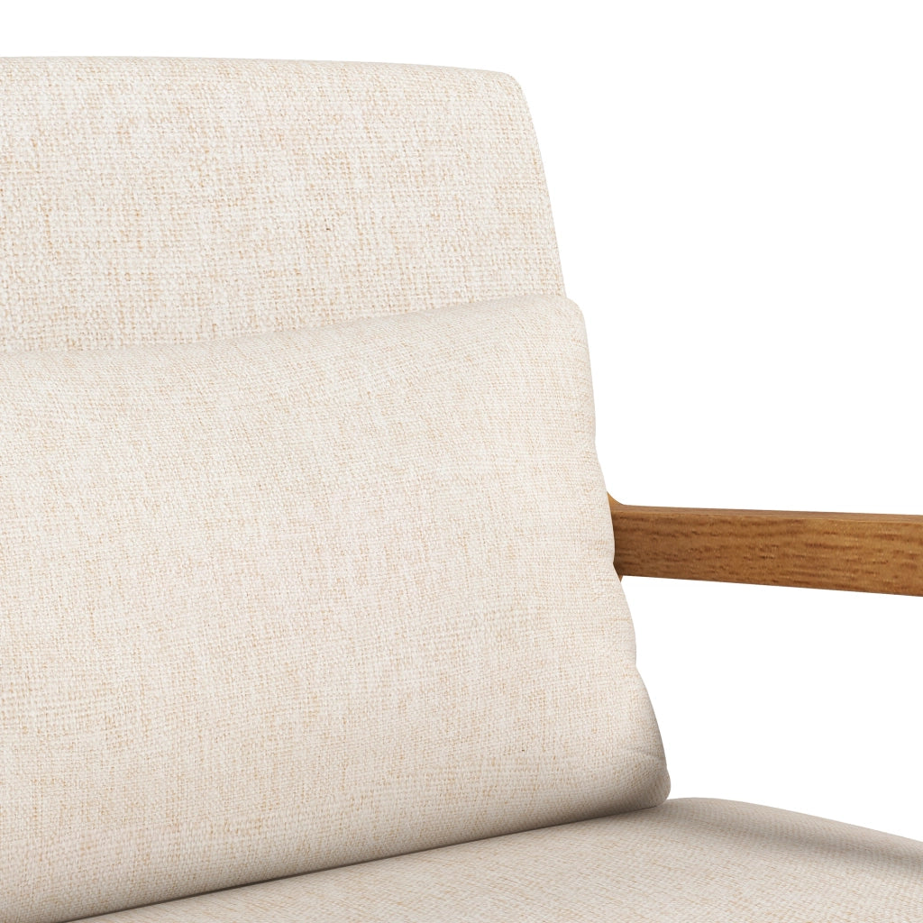 POLTRONA A DONDOLO in legno 64,5x92x81,5 cm bianco crema