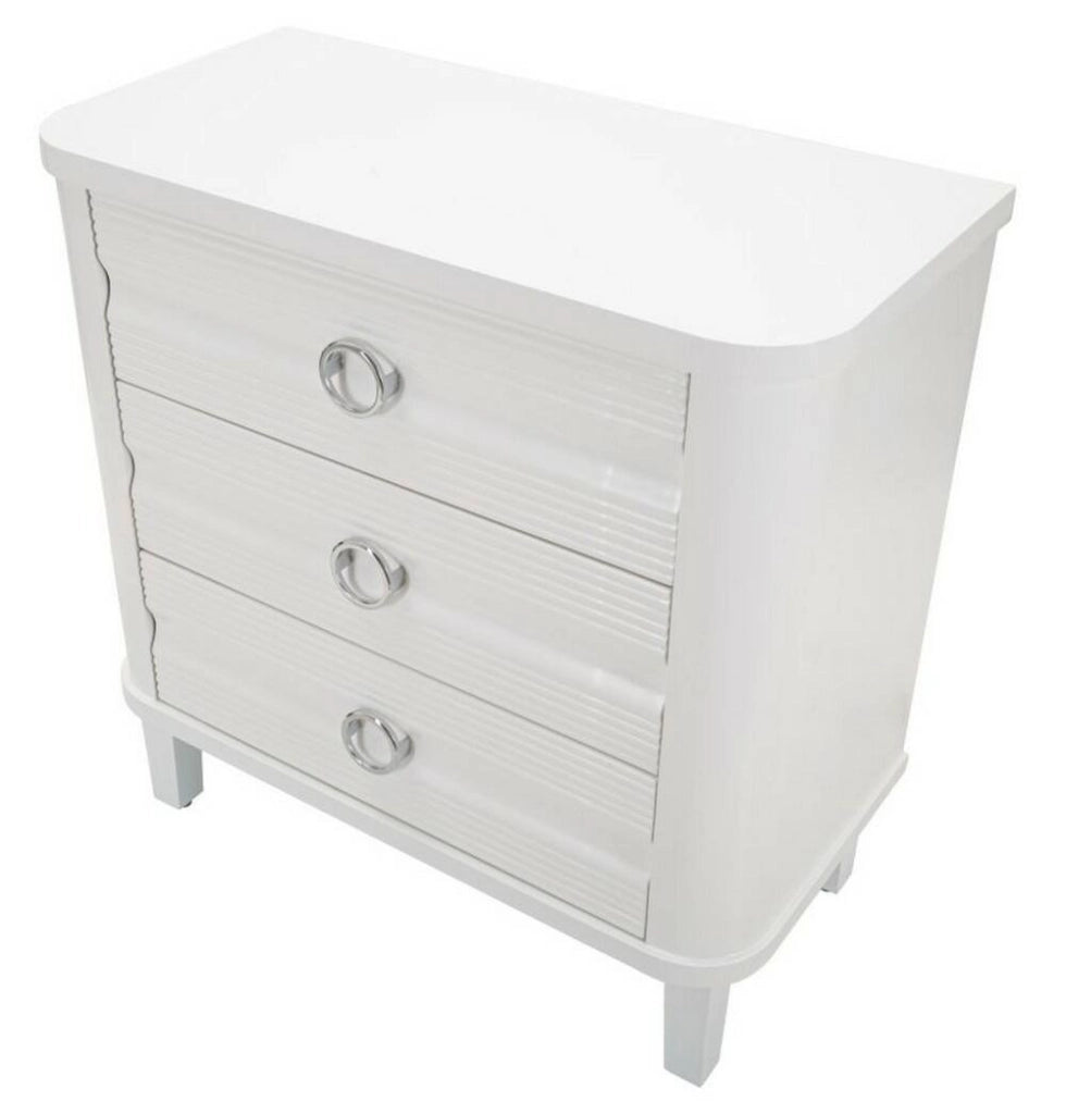 Cassettiera Tribeca, Settimino multiuso, Comò camera da letto, Mobile con cassetti, 81x40 h84 cm, Bianco