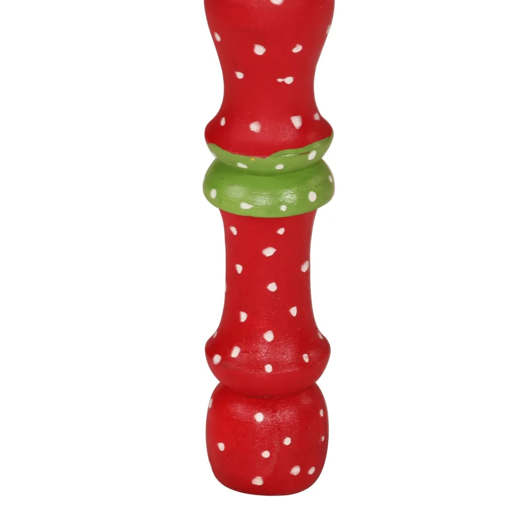 Tavolino Salotto Rosso Dipinto a Mano Legno Massello di Mango 353766