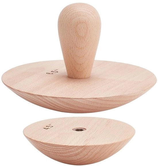 Set di forme per pentole in ceramica di legno - 2 pezzi - Manici intercambiabili - Multifunzionale - 11,4 cm e 16,5 cm - Esperienza artigianale - Forme per ceramica
