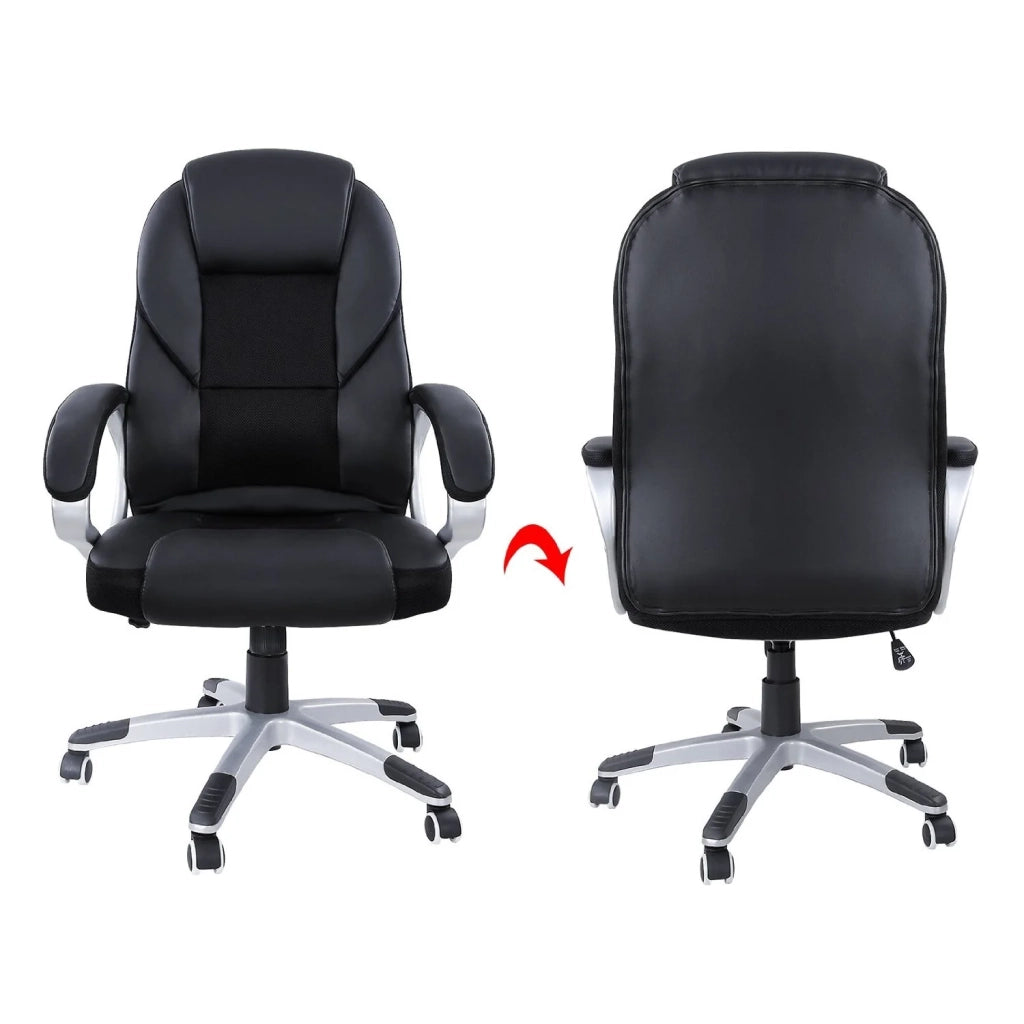 Sedia da ufficio ergonomica classica nera 150 kg max 0512009