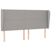 Testiera | Testata ad Orecchio Grigio Chiaro 183x23x118/128 cm in Tessuto