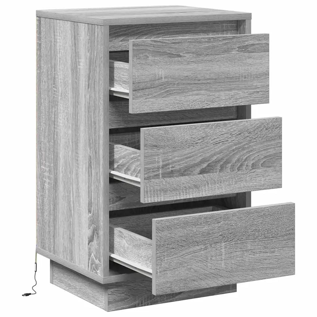 Armadio da Notte Grigio 39 x 34,5 x 65 cm Legno multistrato 869631