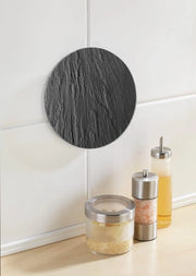 Piede di fiamma per lastre rotonde - Protezione termica - Ø 20 cm - Vetro resistente al calore