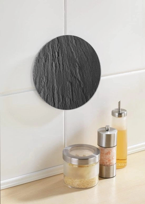 Piede di fiamma per lastre rotonde - Protezione termica - Ø 20 cm - Vetro resistente al calore