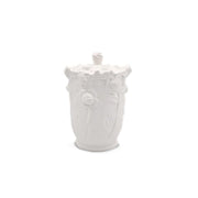 Barattolo Da Cucina Decorativo in Ceramica Bianco Traforato 19 cm