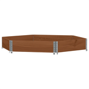 Fioriera | Cassetta per fiori | Vaso Rialzata Esagonale Marrone 160x160 cm Legno di Pino