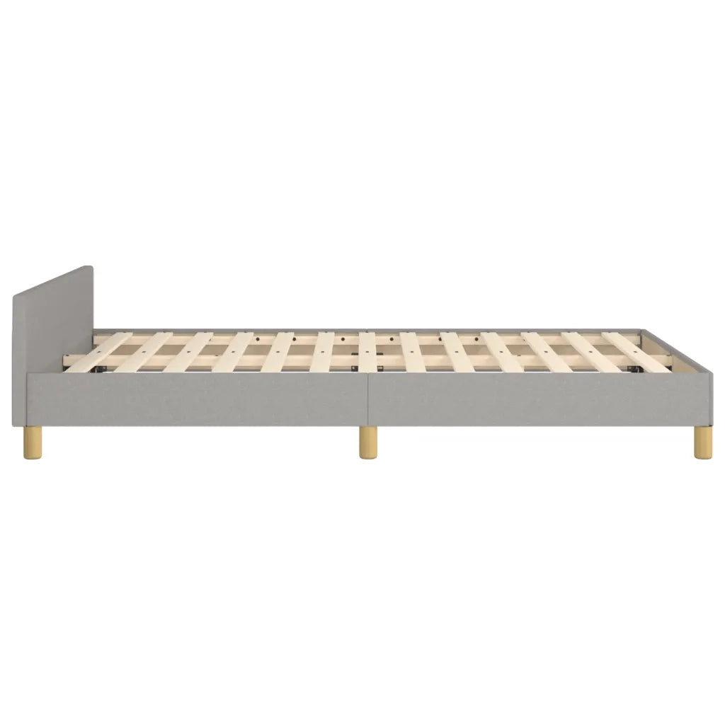 Giroletto con Testiera Grigio Chiaro 120x200 cm in Tessuto cod mxl 63388