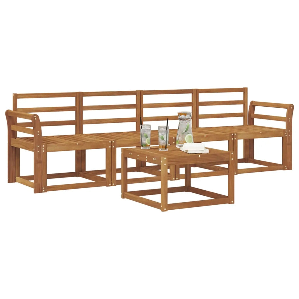 Set di divani da esterno 5 pcs Naturale