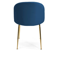 Sedia Sammi 50x57xh47/77,5 cm in Tessuto Velluto Blu/Oro