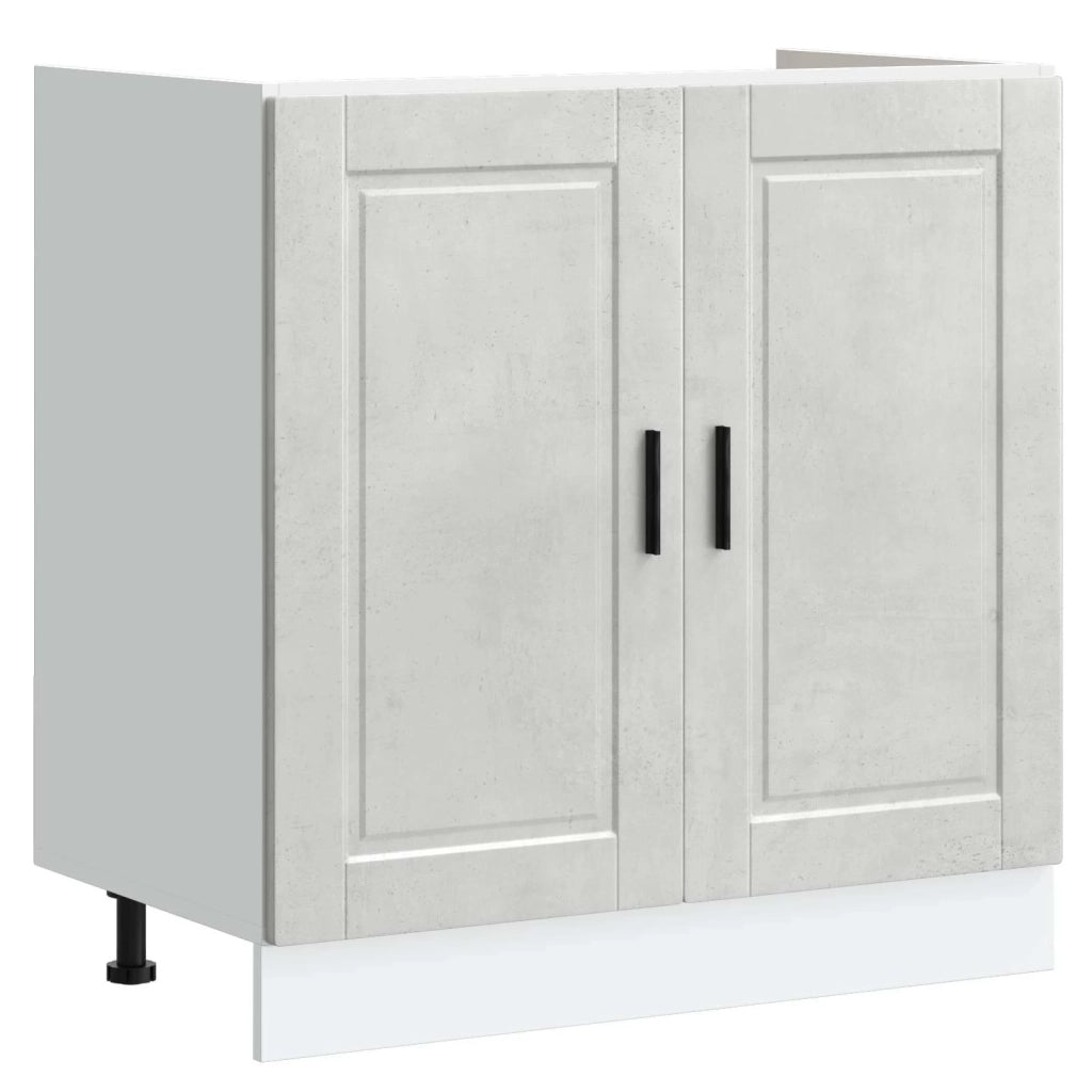 Mobiletto per lavabo Porto 2 pz Grigio 80 x 46 x 81,5 cm 3315025