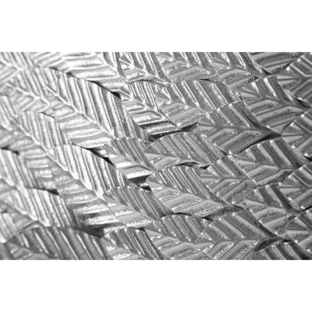 Decorazione in Metallo 3D Ali 1, Argento, Metallo, 37,5x3x100 cm