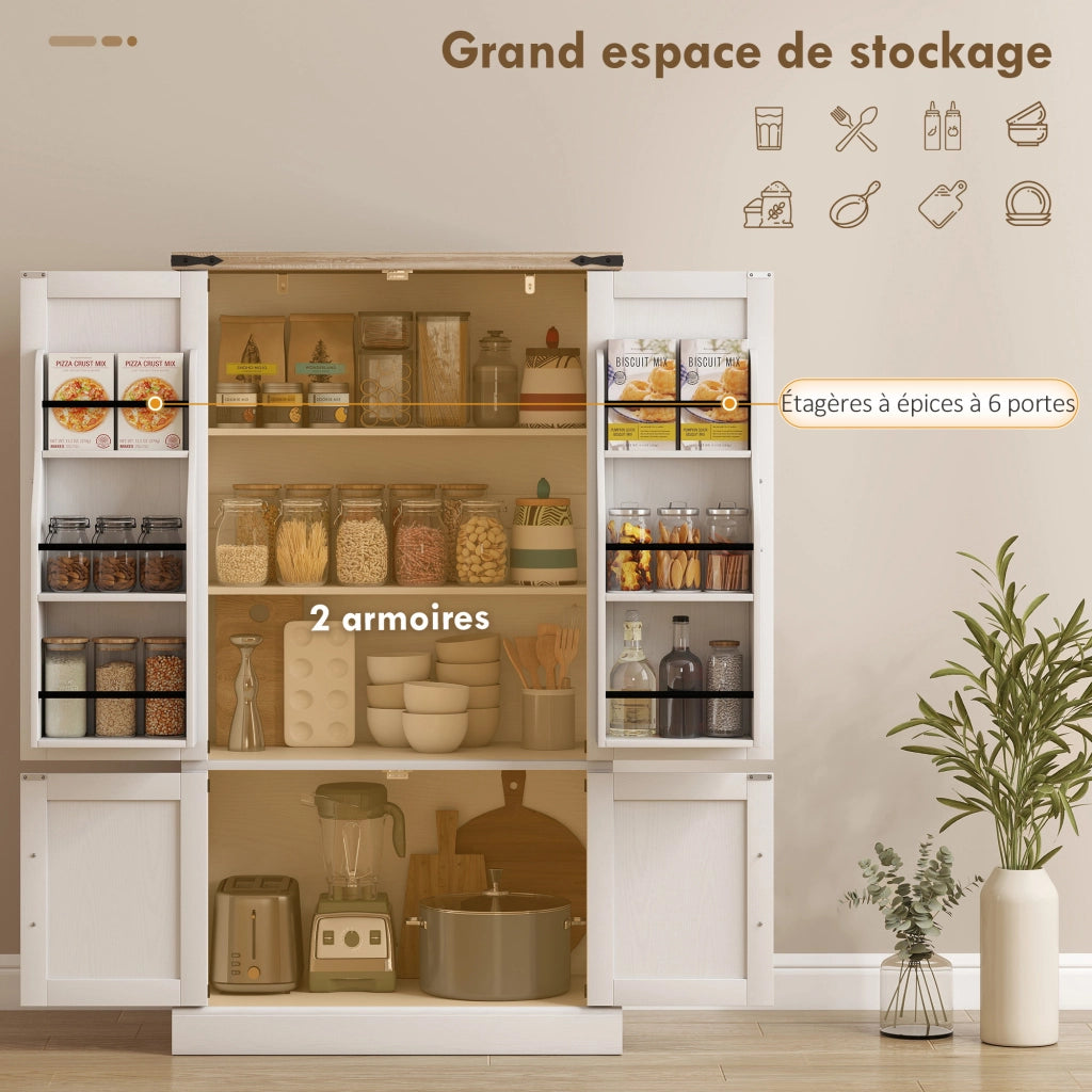 Armadio da cucina ¨C zephmum ¨C bianco 76.3x40x136 cm