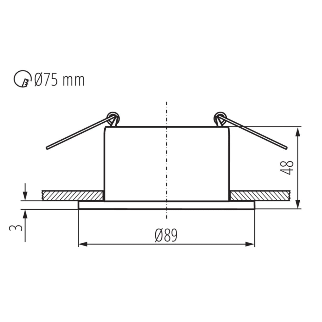 Anello faretto incasso Kanlux GLOZO 10W GX5.3/GU10