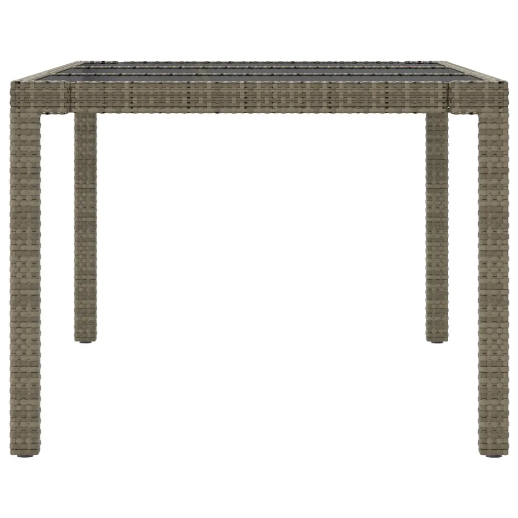 Set da Pranzo da Giardino 7 pz con Cuscini in Polyrattan Grigio cod mxl 42006