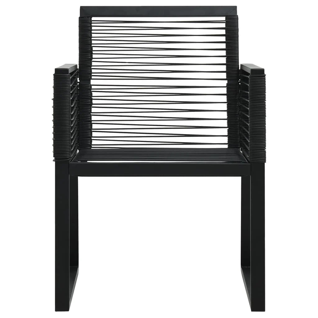 Set da pranzo mobili da giardino mobili da esterno 7 pezzi PVC rattan nero 02_0014237