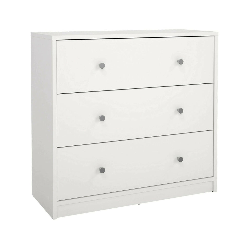Cassettiera Alert, Settimino multiuso, Comò camera da letto, Mobile con cassetti, 72x30 h68 cm, Bianco