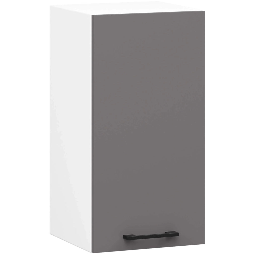 Mobile da cucina pensile sistema AKORD OLIWIA Bianco 30 cm 1 anta inserto frontale Grigio Grafite 30x30x72 cm