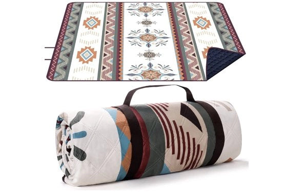 Decken per esterno, 200 x 200 cm, deken per spiaggia, impermeabile, resistente al sabbia, portatile, lavabile, tappeto per spiaggia, per spiaggia asciutta, barbecue, picnic, camminata, viaggio, deken per campeggio, verde