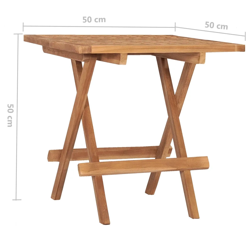 Set da Pranzo da Giardino Pieghevole 3 pz in Massello di Teak 315455