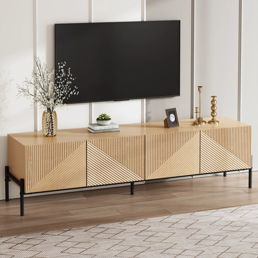 Mobile TV con 4 Ante e Design 3D ¨C Xylo ¨C Soggiorno Moderno