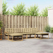 Set di divani da esterno 6 pz Bianco e Beige 3388943