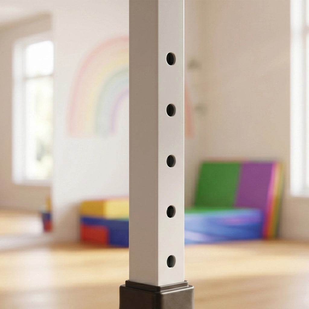 Barra di Ginnastica Regolabile per Bambini ¨C zephmum ¨C Legno di Faggio Blu 92-150 cm
