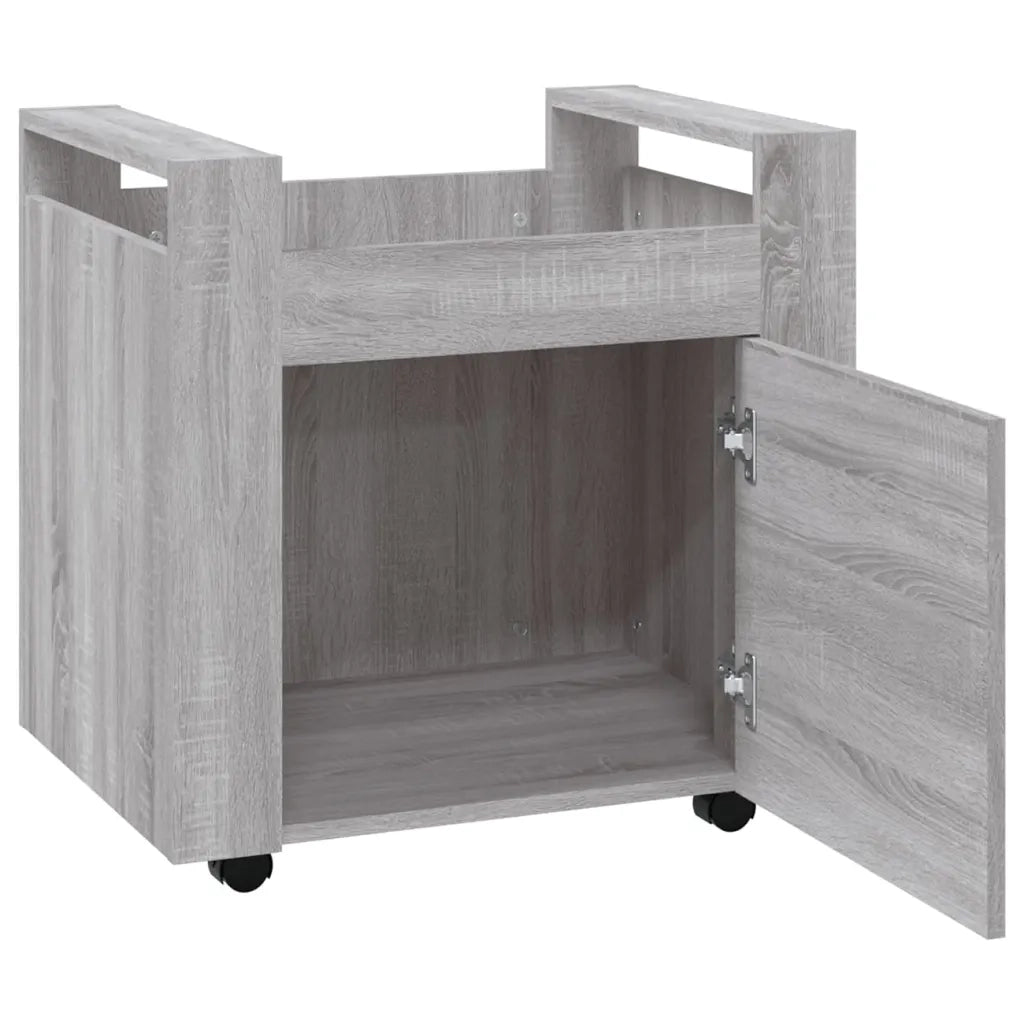 Carrello Scrivania Grigio Sonoma 60x45x60 cm Legno Multistrato 816614