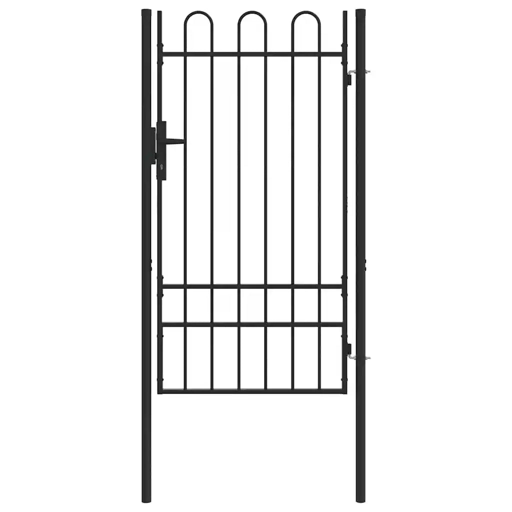 vidaXL Cancello per recinzione Grigio 100 x 175 cm