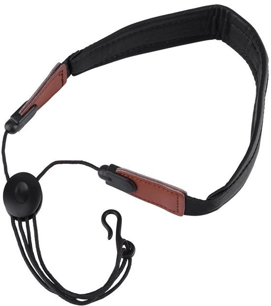 Accessorio per Saxofoni e Basso Clarinetto - Cinturone Regolabile con Spallina - Rivestimento morbido - Attacco Metallico - Adatto per Saxofoni e Basso Clarinetto - Cinturino con Spalla