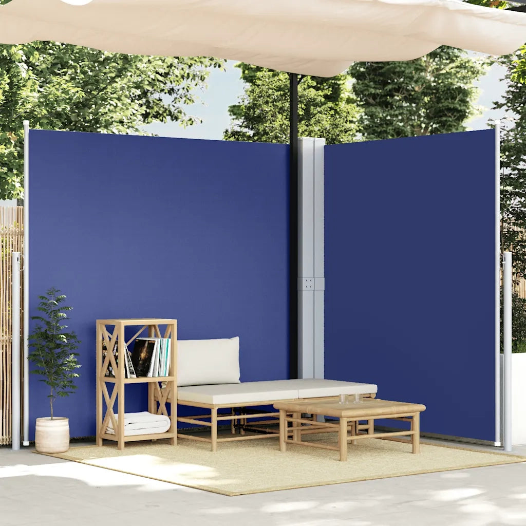 Tenda da Sole Laterale Retrattile-Tenda parasole per balcone per giardino Blu 200x600 cm 323689