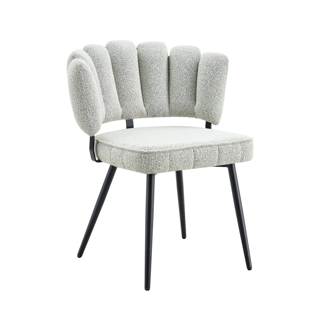 Set tavolo da pranzo e sedie con 1 tavolo rotondo e 2 sedie; ripiani portaoggetti; in tessuto; MDF e metallo beige chiaro noce e nero