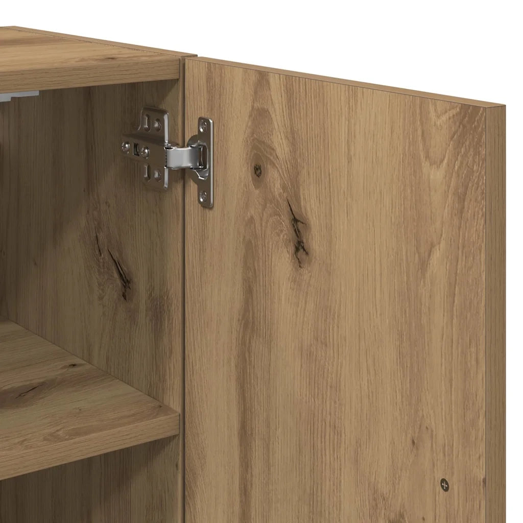 Armadietto a Muro Rovere Artigianale 60x31x70 cm in Truciolato