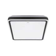 Plafoniera bagno quadrata bianco/nero 33cm LED 24W 4100K