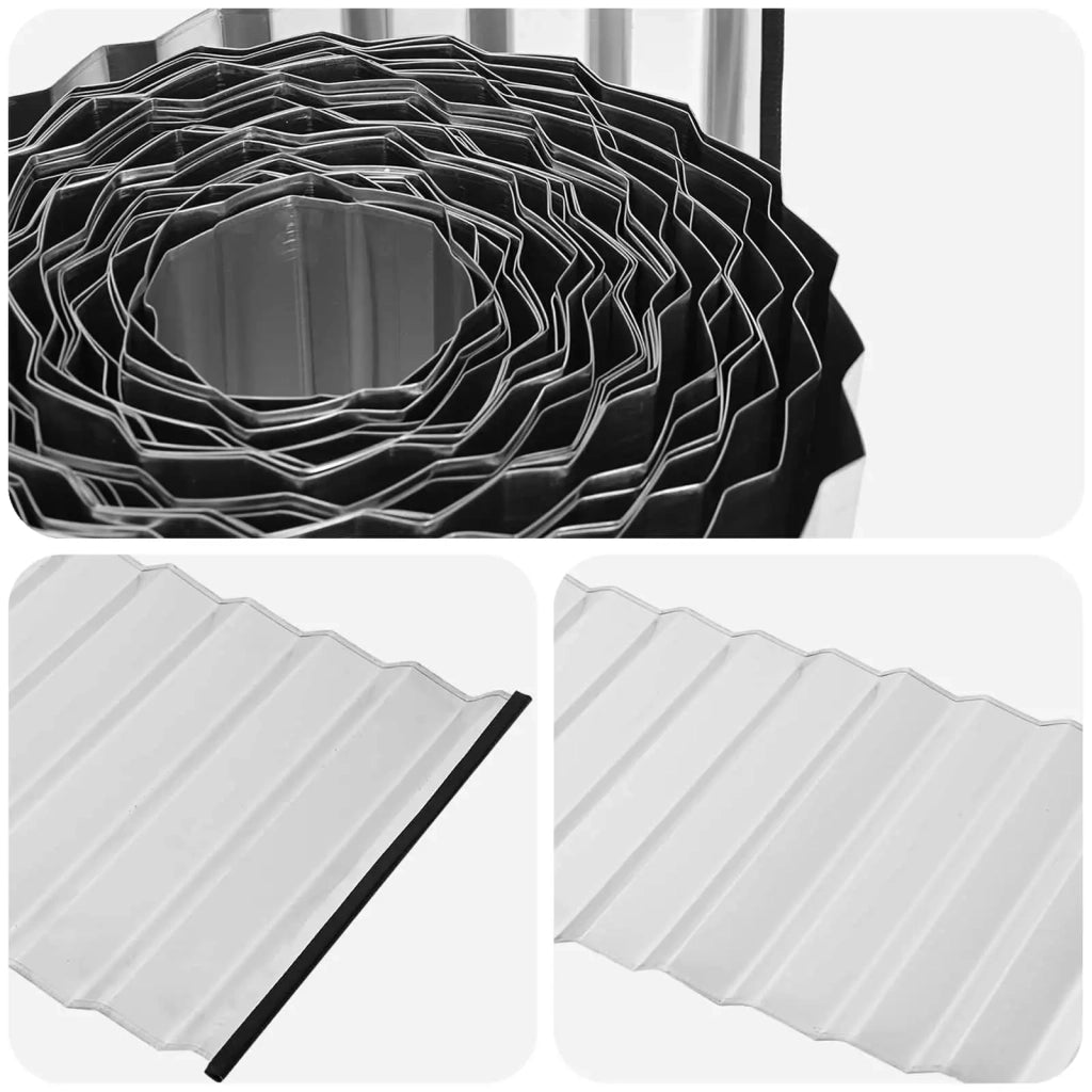 Bordura per Prato 5 m x 30 cm Acciaio zincato Argento 42030197