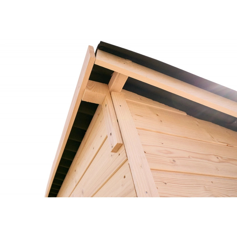 Casetta in legno da giardino con tetto inclinato – 280x200 cm – pannelli 16 mm, porta vetrata e struttura rinforzata – CD2820.02 Foresta