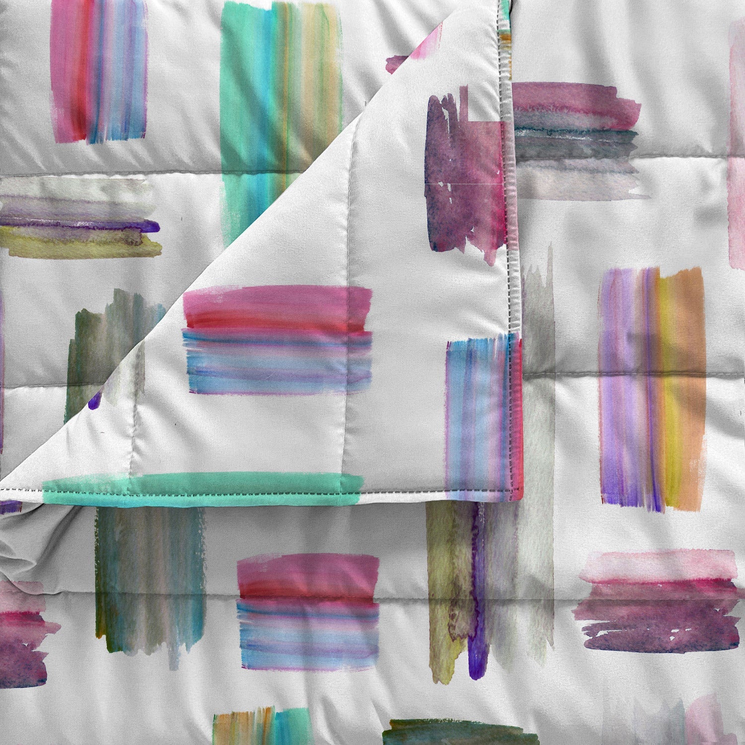 Trapuntino Estivo Matrimoniale in Microfibra 100 gr con Stampa Multicolor Basic