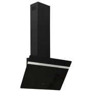 Elegante cappa a parete da 60 cm in acciaio e vetro temperato nero 02_0005889