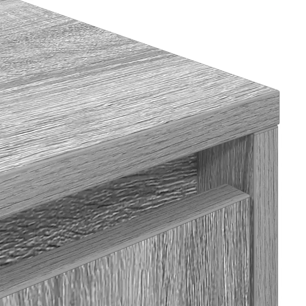 Mobile Porta TV con Luci LED-Credenza per TV Grigio Sonoma 193,5x41x50 cm