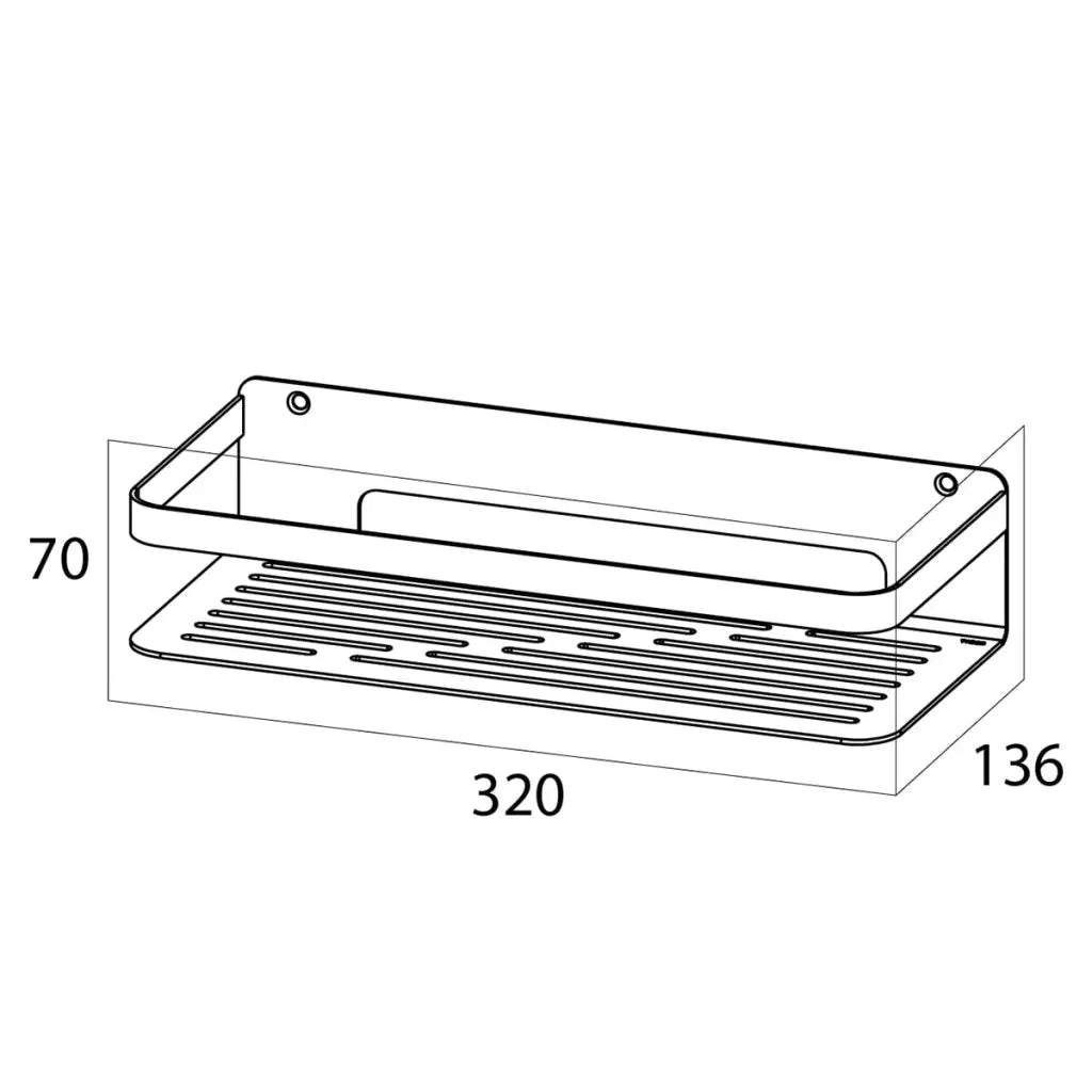 Tiger Mensola da Bagno Caddy Cromata Grande 1400230346 418300