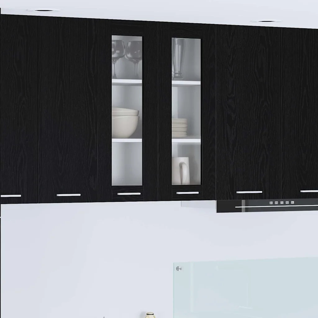 Armadio pensile Rovere Nero 60 x 31 x 80 cm Legno multistrato 884315