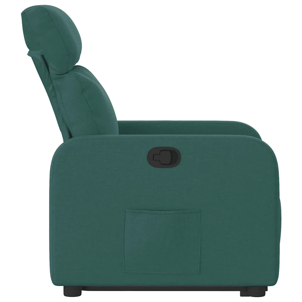 Divano Sedia-Poltrona Alzapersona Reclinabile Verde Scuro in Tessuto 316320